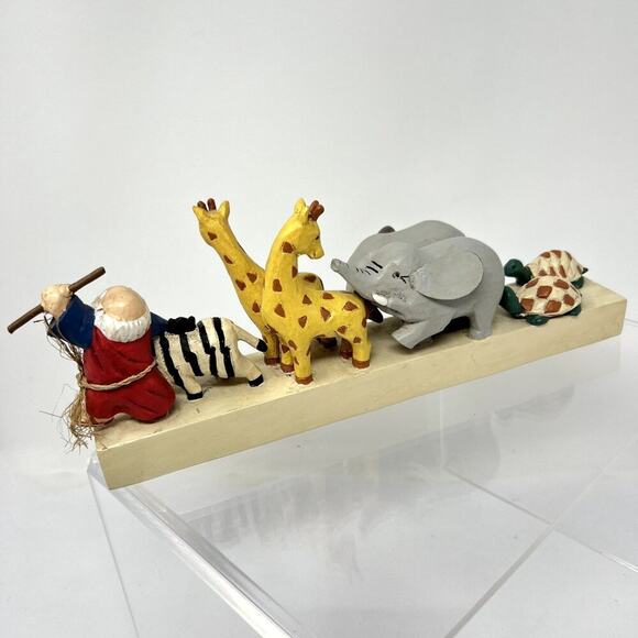 Noah's Ark Wood Figurine Animals Came 2 x 2 Midwest Cannon Falls Decor Nursery - Picture 5 of 9